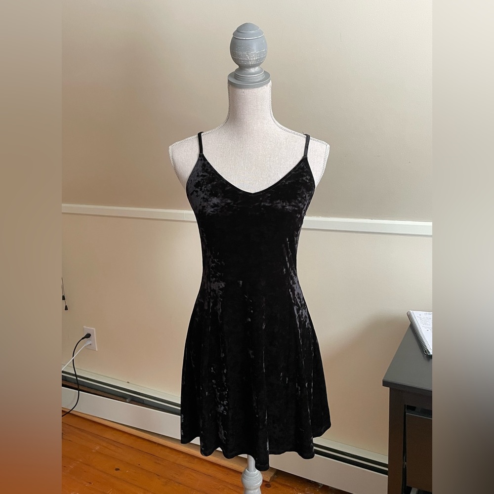 90s Crushed Velvet Swing Dress